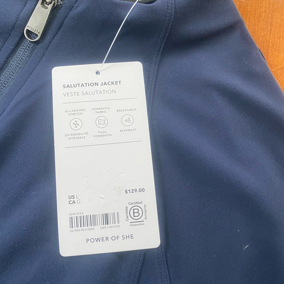 Athleta salutation jacket, navy size large - Picture 5 of 5